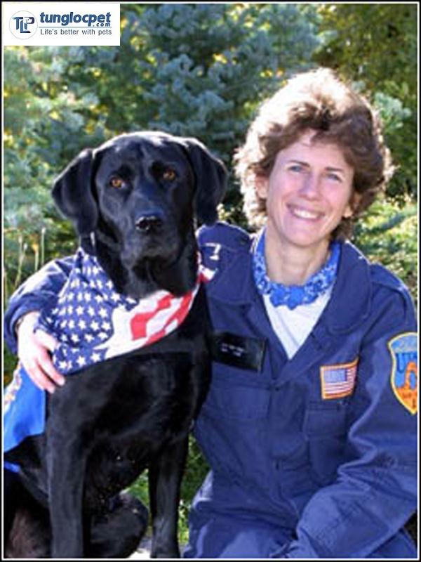 Jake Black Labrador và Mary Flood